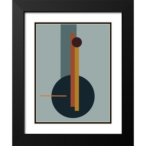 Juncture Poster Black Modern Wood Framed Art Print with Double Matting by Urban Road