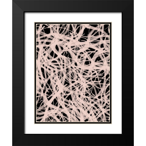 Tangle Poster Black Modern Wood Framed Art Print with Double Matting by Urban Road