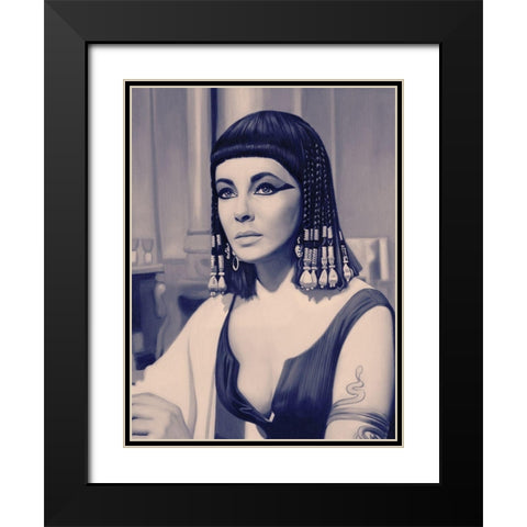 Cleopatra Blue Poster Black Modern Wood Framed Art Print with Double Matting by Urban Road