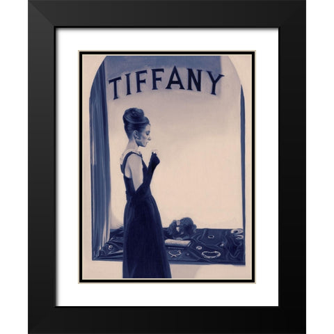 Tiffany Blue Poster Black Modern Wood Framed Art Print with Double Matting by Urban Road