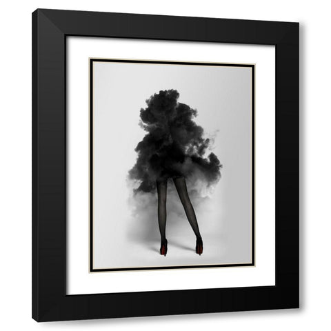 Smokescreen Poster Black Modern Wood Framed Art Print with Double Matting by Urban Road