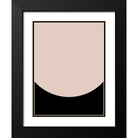 Arc II Poster Black Modern Wood Framed Art Print with Double Matting by Urban Road