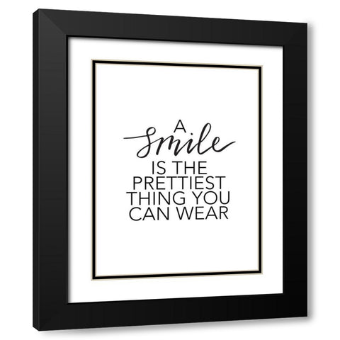 Prettiest Smile Poster Black Modern Wood Framed Art Print with Double Matting by Urban Road