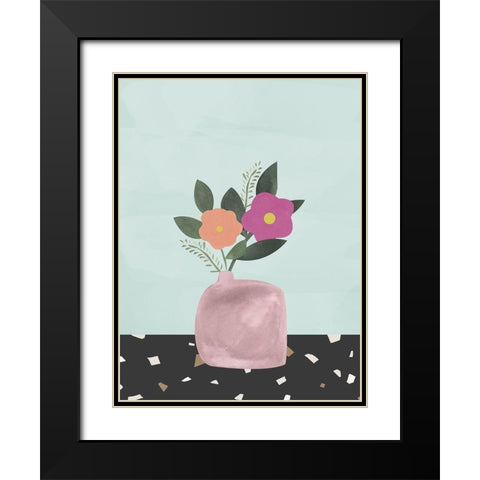 Oopsie Daisy Poster Black Modern Wood Framed Art Print with Double Matting by Urban Road