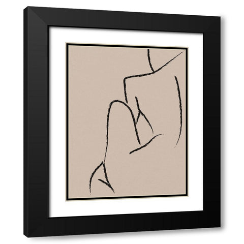 Skinny Love  Black Modern Wood Framed Art Print with Double Matting by Urban Road