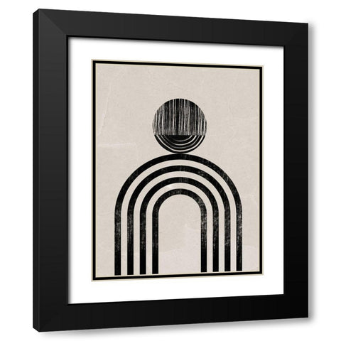 Tanzania Black Modern Wood Framed Art Print with Double Matting by Urban Road