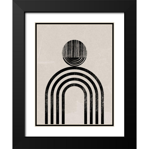 Tanzania Black Modern Wood Framed Art Print with Double Matting by Urban Road