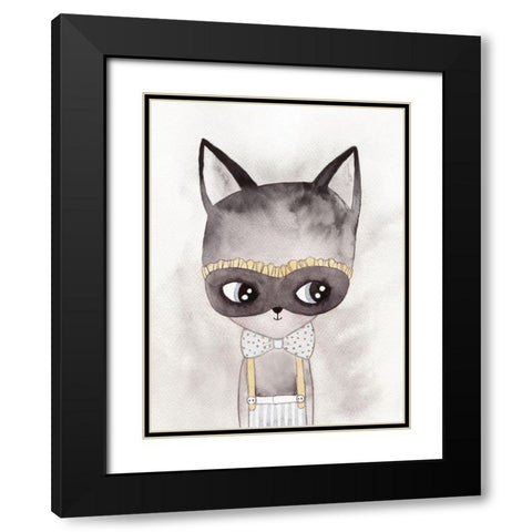 Alley Kat Poster Black Modern Wood Framed Art Print with Double Matting by Urban Road