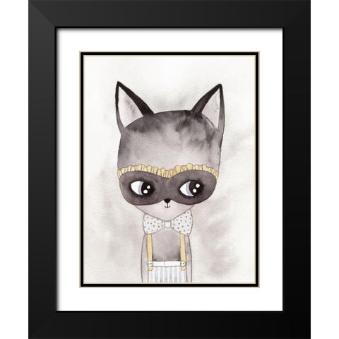 Alley Kat Poster Black Modern Wood Framed Art Print with Double Matting by Urban Road