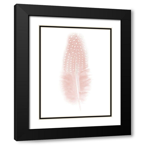 Quill Blush Poster Black Modern Wood Framed Art Print with Double Matting by Urban Road