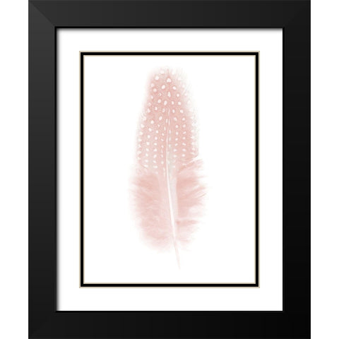 Quill Blush Poster Black Modern Wood Framed Art Print with Double Matting by Urban Road