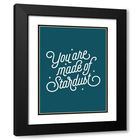 Stardust Poster Black Modern Wood Framed Art Print with Double Matting by Urban Road