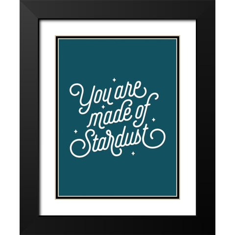 Stardust Poster Black Modern Wood Framed Art Print with Double Matting by Urban Road