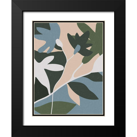 Garden Party Poster Black Modern Wood Framed Art Print with Double Matting by Urban Road