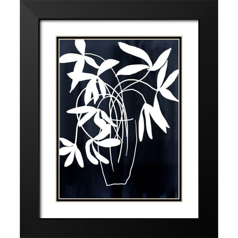 Indigo Etchings II Poster Black Modern Wood Framed Art Print with Double Matting by Urban Road