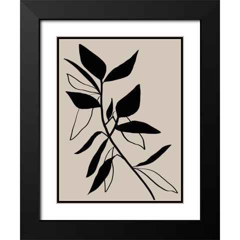 Beige Etchings I Poster Black Modern Wood Framed Art Print with Double Matting by Urban Road