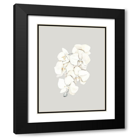 Beige Lilies Poster Black Modern Wood Framed Art Print with Double Matting by Urban Road