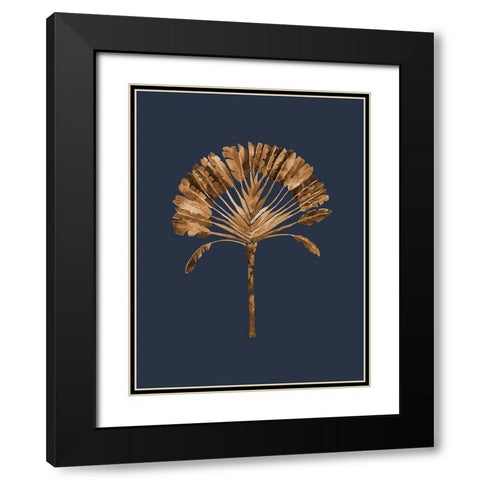 Golden Palm II  Black Modern Wood Framed Art Print with Double Matting by Urban Road