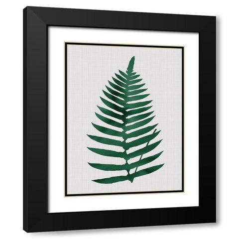 Beech Green Poster Black Modern Wood Framed Art Print with Double Matting by Urban Road