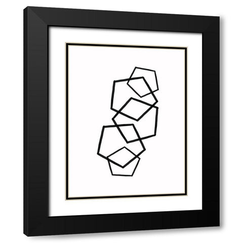 Invert Poster Black Modern Wood Framed Art Print with Double Matting by Urban Road