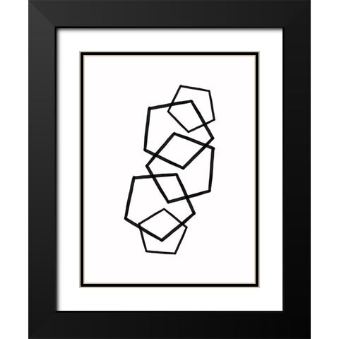 Invert Poster Black Modern Wood Framed Art Print with Double Matting by Urban Road