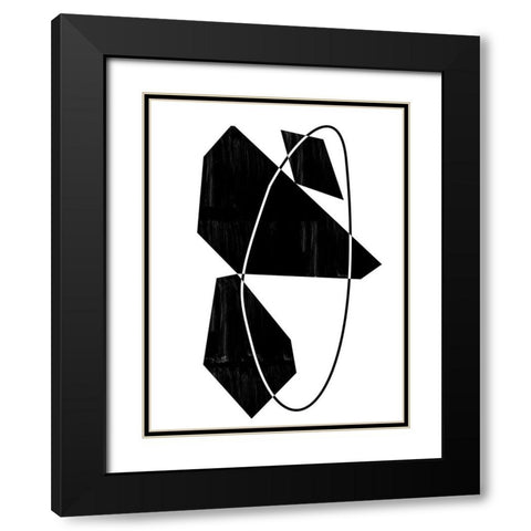 Contour II Poster Black Modern Wood Framed Art Print with Double Matting by Urban Road