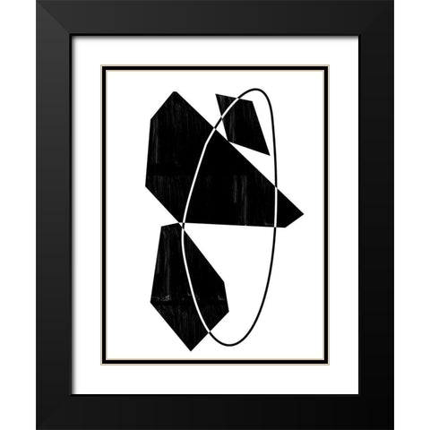 Contour II Poster Black Modern Wood Framed Art Print with Double Matting by Urban Road