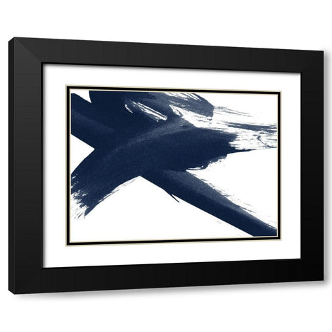 Total X - Evening Ink Black Modern Wood Framed Art Print with Double Matting by Urban Road