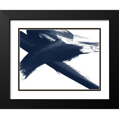 Total X - Evening Ink Black Modern Wood Framed Art Print with Double Matting by Urban Road