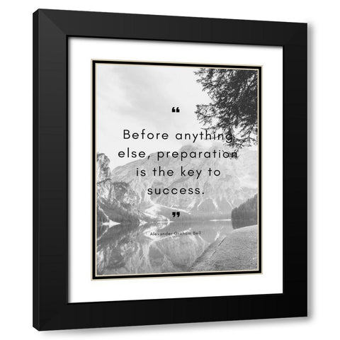 Alexander Graham Bell Quote: Key to Success Black Modern Wood Framed Art Print with Double Matting by ArtsyQuotes