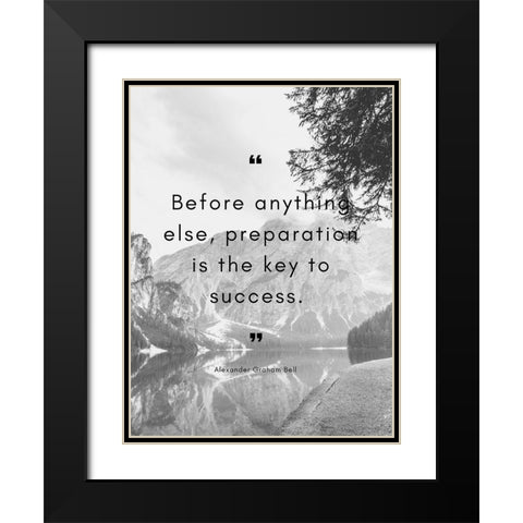 Alexander Graham Bell Quote: Key to Success Black Modern Wood Framed Art Print with Double Matting by ArtsyQuotes