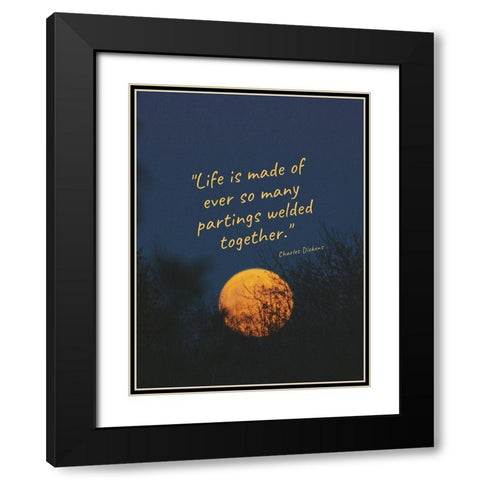 Charles Dickens Quote: Welded Together Black Modern Wood Framed Art Print with Double Matting by ArtsyQuotes