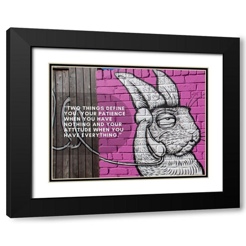 Imam Ali Quote: Your Patience Black Modern Wood Framed Art Print with Double Matting by ArtsyQuotes