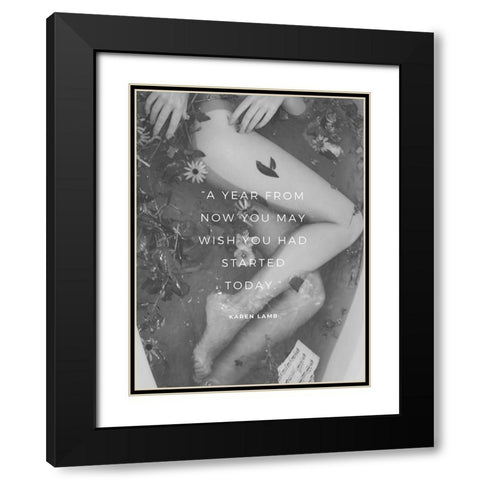 Karen Lamb Quote: You May Wish Black Modern Wood Framed Art Print with Double Matting by ArtsyQuotes