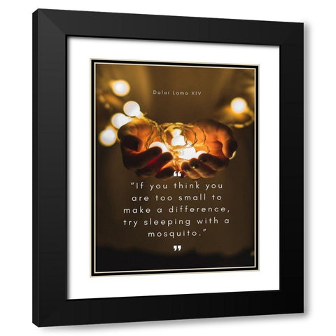 Dalai Lama Quote: Too Small Black Modern Wood Framed Art Print with Double Matting by ArtsyQuotes