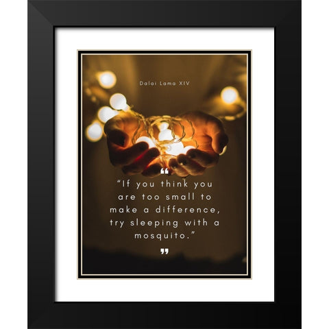 Dalai Lama Quote: Too Small Black Modern Wood Framed Art Print with Double Matting by ArtsyQuotes