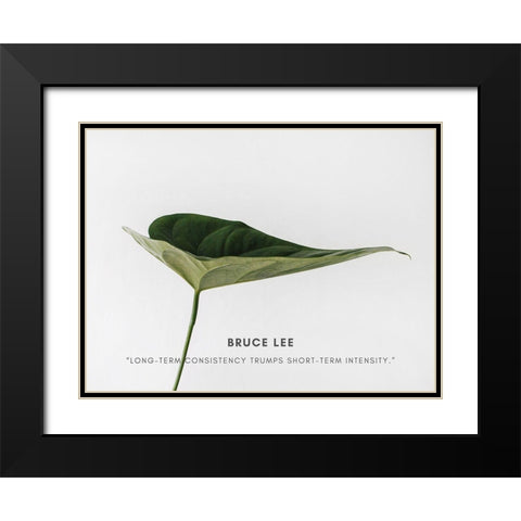 Bruce Lee Quote: Intensity Black Modern Wood Framed Art Print with Double Matting by ArtsyQuotes