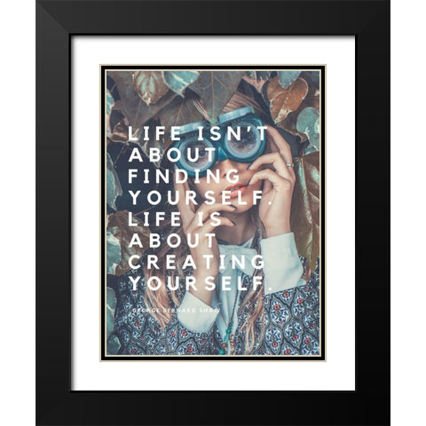 George Bernard Shaw Quote: Finding Yourself Black Modern Wood Framed Art Print with Double Matting by ArtsyQuotes