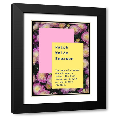 Ralph Waldo Emerson Quote: Oldest Fiddles Black Modern Wood Framed Art Print with Double Matting by ArtsyQuotes