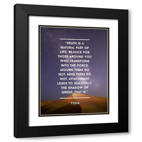 Yoda Quote: Rejoice Black Modern Wood Framed Art Print with Double Matting by ArtsyQuotes