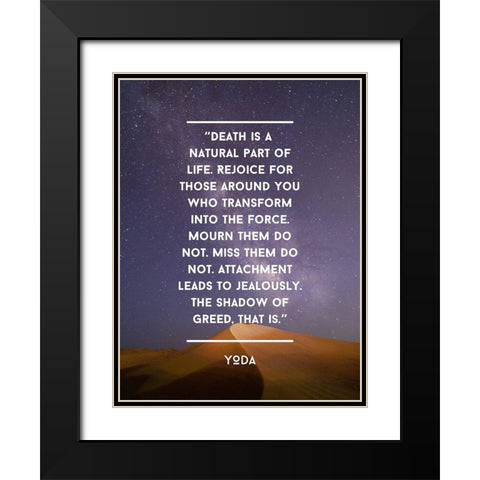 Yoda Quote: Rejoice Black Modern Wood Framed Art Print with Double Matting by ArtsyQuotes