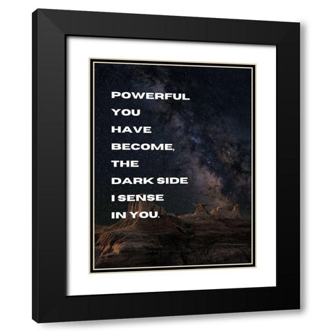 Yoda Quote: Powerful Black Modern Wood Framed Art Print with Double Matting by ArtsyQuotes