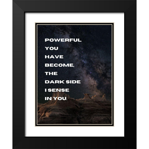 Yoda Quote: Powerful Black Modern Wood Framed Art Print with Double Matting by ArtsyQuotes