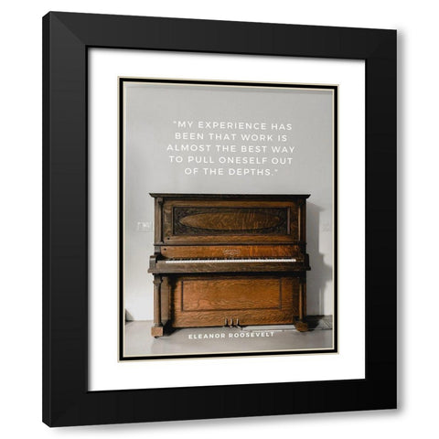 Eleanor Roosevelt Quote: My Experience Black Modern Wood Framed Art Print with Double Matting by ArtsyQuotes