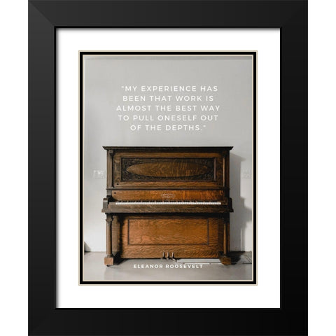 Eleanor Roosevelt Quote: My Experience Black Modern Wood Framed Art Print with Double Matting by ArtsyQuotes
