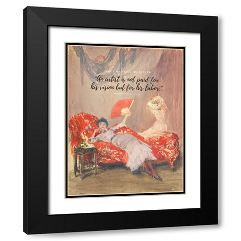 James McNeill Whistler Quote: His Vision Black Modern Wood Framed Art Print with Double Matting by ArtsyQuotes