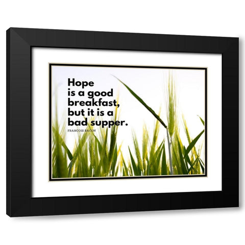 Francois Bacon Quote: Hope Black Modern Wood Framed Art Print with Double Matting by ArtsyQuotes