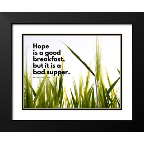 Francois Bacon Quote: Hope Black Modern Wood Framed Art Print with Double Matting by ArtsyQuotes