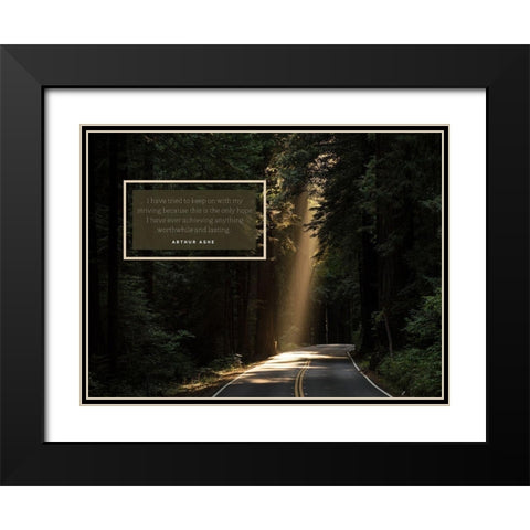 Arthur Ashe Quote: Hope Black Modern Wood Framed Art Print with Double Matting by ArtsyQuotes