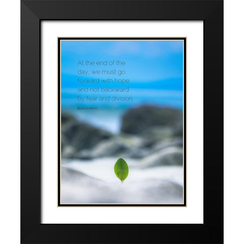 Jesse Jackson Quote: Fear and Division Black Modern Wood Framed Art Print with Double Matting by ArtsyQuotes